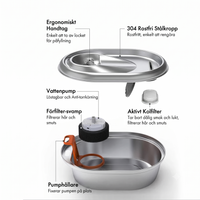 Utbytesfilter till Inneskatt Vattenfontän – 8 kolfilter + 8 svampfilter