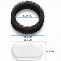 Utbytesfilter till Inneskatt Vattenfontän – 8 kolfilter + 8 svampfilter