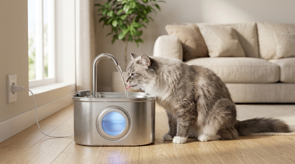 Katten dricker mer